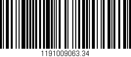 Código de barras (EAN, GTIN, SKU, ISBN): '1191009063.34'