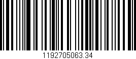 Código de barras (EAN, GTIN, SKU, ISBN): '1192705063.34'