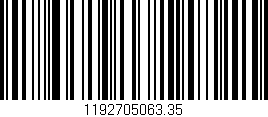 Código de barras (EAN, GTIN, SKU, ISBN): '1192705063.35'