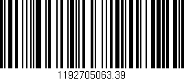 Código de barras (EAN, GTIN, SKU, ISBN): '1192705063.39'
