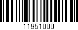 Código de barras (EAN, GTIN, SKU, ISBN): '11951000'