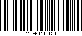 Código de barras (EAN, GTIN, SKU, ISBN): '1195604073.38'