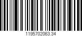 Código de barras (EAN, GTIN, SKU, ISBN): '1195702063.34'