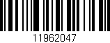 Código de barras (EAN, GTIN, SKU, ISBN): '11962047'