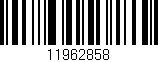Código de barras (EAN, GTIN, SKU, ISBN): '11962858'