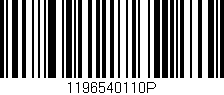 Código de barras (EAN, GTIN, SKU, ISBN): '1196540110P'