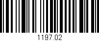 Código de barras (EAN, GTIN, SKU, ISBN): '1197.02'