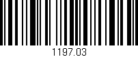 Código de barras (EAN, GTIN, SKU, ISBN): '1197.03'