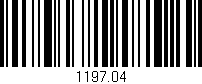 Código de barras (EAN, GTIN, SKU, ISBN): '1197.04'