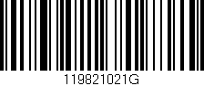 Código de barras (EAN, GTIN, SKU, ISBN): '119821021G'
