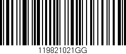 Código de barras (EAN, GTIN, SKU, ISBN): '119821021GG'