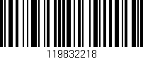 Código de barras (EAN, GTIN, SKU, ISBN): '119832218'