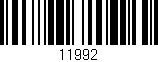Código de barras (EAN, GTIN, SKU, ISBN): '11992'