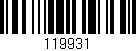 Código de barras (EAN, GTIN, SKU, ISBN): '119931'