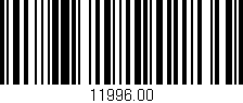 Código de barras (EAN, GTIN, SKU, ISBN): '11996.00'