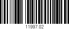 Código de barras (EAN, GTIN, SKU, ISBN): '11997.02'