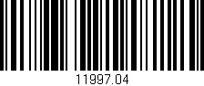 Código de barras (EAN, GTIN, SKU, ISBN): '11997.04'