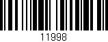 Código de barras (EAN, GTIN, SKU, ISBN): '11998'