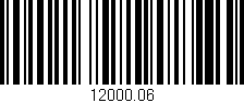 Código de barras (EAN, GTIN, SKU, ISBN): '12000.06'