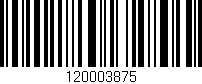 Código de barras (EAN, GTIN, SKU, ISBN): '120003875'