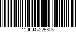 Código de barras (EAN, GTIN, SKU, ISBN): '1200044325605'