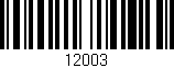 Código de barras (EAN, GTIN, SKU, ISBN): '12003'