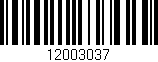 Código de barras (EAN, GTIN, SKU, ISBN): '12003037'