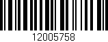 Código de barras (EAN, GTIN, SKU, ISBN): '12005758'