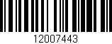 Código de barras (EAN, GTIN, SKU, ISBN): '12007443'