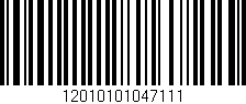 Código de barras (EAN, GTIN, SKU, ISBN): '12010101047111'