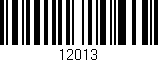 Código de barras (EAN, GTIN, SKU, ISBN): '12013'