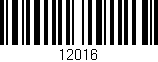 Código de barras (EAN, GTIN, SKU, ISBN): '12016'