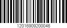 Código de barras (EAN, GTIN, SKU, ISBN): '12016909200046'