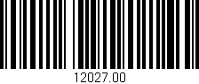 Código de barras (EAN, GTIN, SKU, ISBN): '12027.00'