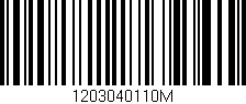 Código de barras (EAN, GTIN, SKU, ISBN): '1203040110M'