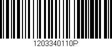 Código de barras (EAN, GTIN, SKU, ISBN): '1203340110P'