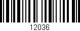 Código de barras (EAN, GTIN, SKU, ISBN): '12036'