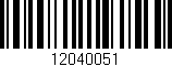 Código de barras (EAN, GTIN, SKU, ISBN): '12040051'