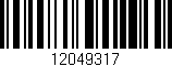 Código de barras (EAN, GTIN, SKU, ISBN): '12049317'