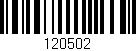 Código de barras (EAN, GTIN, SKU, ISBN): '120502'