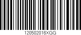 Código de barras (EAN, GTIN, SKU, ISBN): '120502016XGG'
