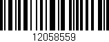 Código de barras (EAN, GTIN, SKU, ISBN): '12058559'