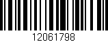 Código de barras (EAN, GTIN, SKU, ISBN): '12061798'