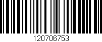 Código de barras (EAN, GTIN, SKU, ISBN): '120706753'