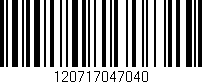 Código de barras (EAN, GTIN, SKU, ISBN): '120717047040'