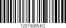 Código de barras (EAN, GTIN, SKU, ISBN): '120740654G'