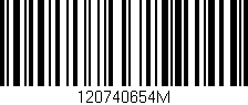 Código de barras (EAN, GTIN, SKU, ISBN): '120740654M'