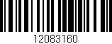Código de barras (EAN, GTIN, SKU, ISBN): '12083160'