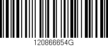 Código de barras (EAN, GTIN, SKU, ISBN): '120866654G'
