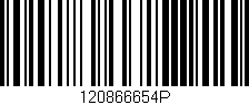 Código de barras (EAN, GTIN, SKU, ISBN): '120866654P'